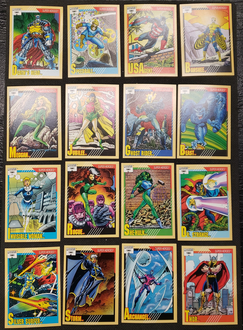 1991 Marvel Impel Complete Base Trading Card Set