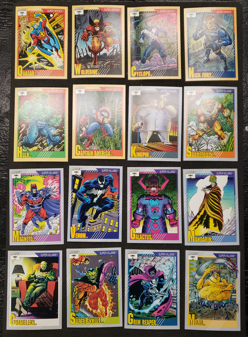 1991 Marvel Impel Complete Base Trading Card Set