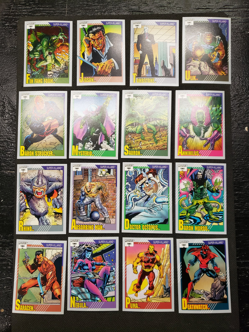 1991 Marvel Impel Complete Base Trading Card Set