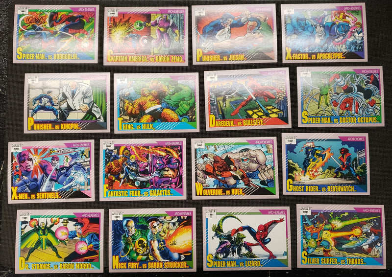 1991 Marvel Impel Complete Base Trading Card Set