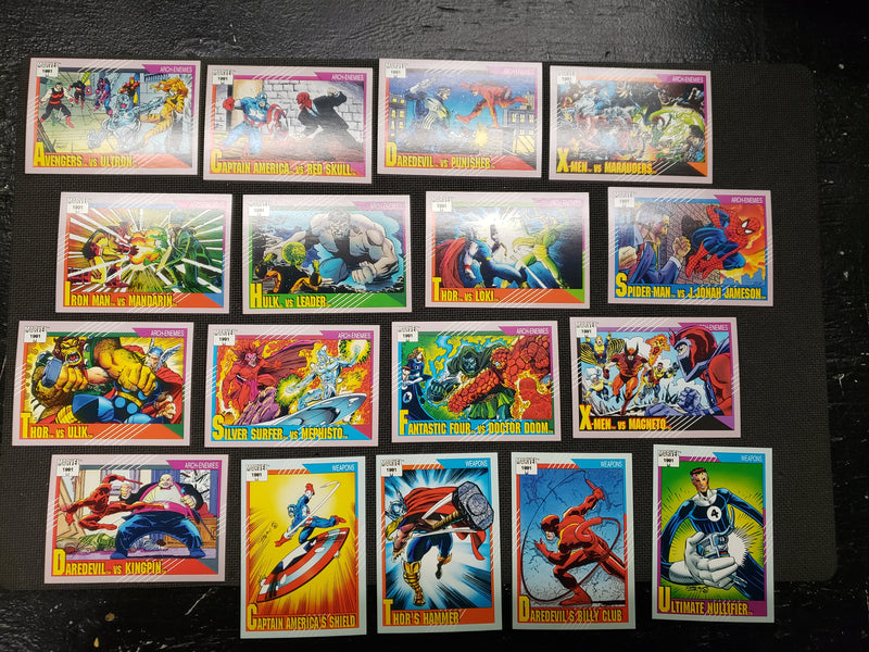 1991 Marvel Impel Complete Base Trading Card Set
