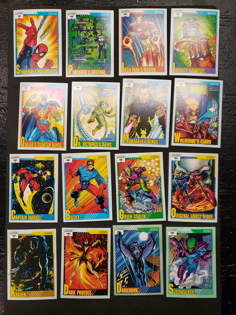 1991 Marvel Impel Complete Base Trading Card Set