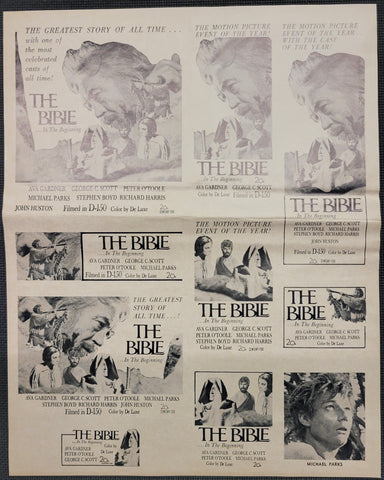 "The Bible" Original Movie Ad Clip Art Print
