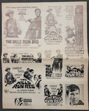 "The Hills Run Red" Original Movie Ad Mat Mold and Ad Clip Art Print