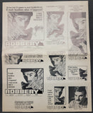 "Robbery" Original Movie Ad Mat Mold and Ad Clip Art Print