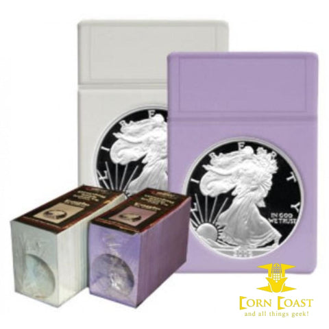 25 BCW Foam Graded Coin Slab Inserts Only - Eagle Purple - 
