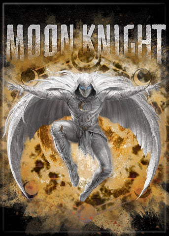 Marvel Comics© Moon Knight Jumping On Blk Magnets 2.5" X 3.5"