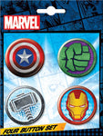 Marvel Comics Carded 4 Button Set