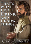 Game of Thrones Tyrion Drink and Know Magnet 2.5" x 3.5"