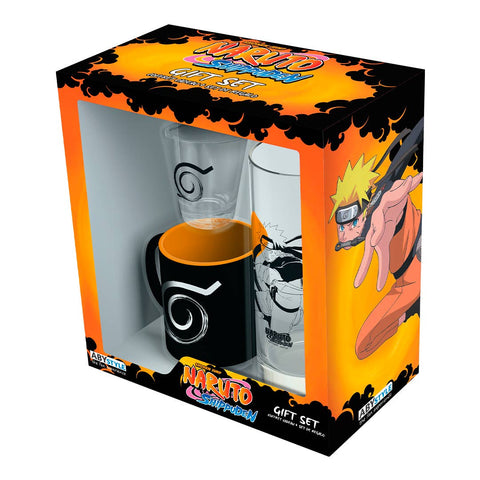 Naruto Shippuden Shot Glass, Espresso Mug and Glass Gift Set