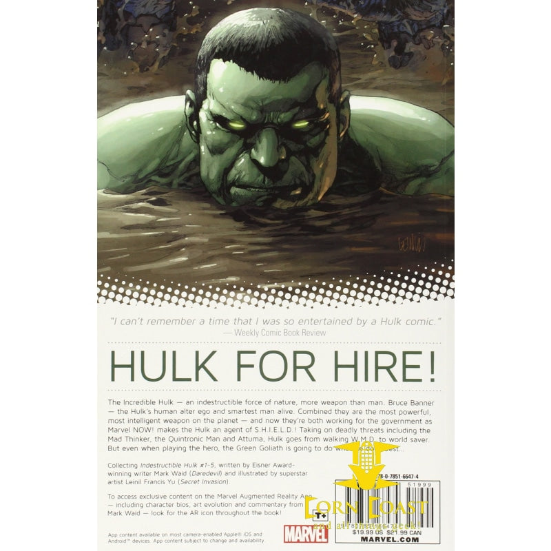 Indestructible Hulk Volume 1: Agent of S.H.I.E.L.D. (Marvel Now) (Incredible Hulk) HC - Corn Coast Comics