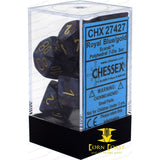 Chessex Scarab Royal Blue/Gold 7-Die Set - Corn Coast Comics