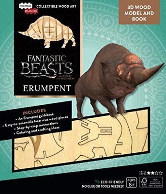 IncrediBuilds: Fantastic Beasts and Where to Find Them: Erumpent Book and Wood Model Figure Kit HC