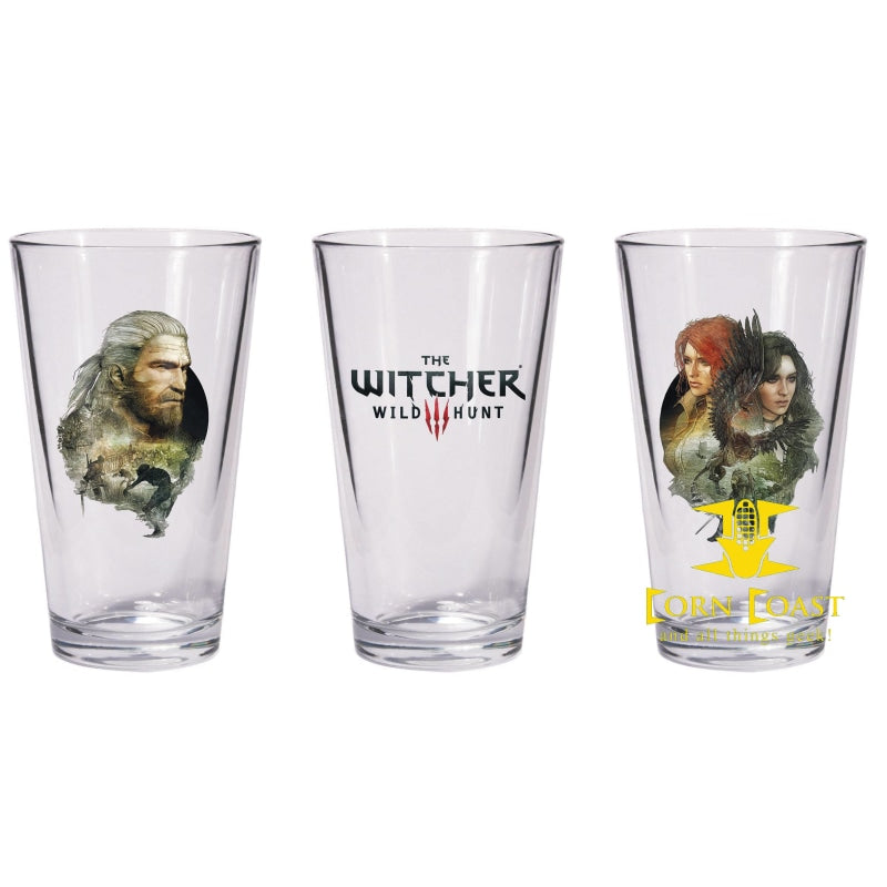WITCHER PINT GLASS SET GERALT & TRISS YENNEFER - Corn Coast Comics
