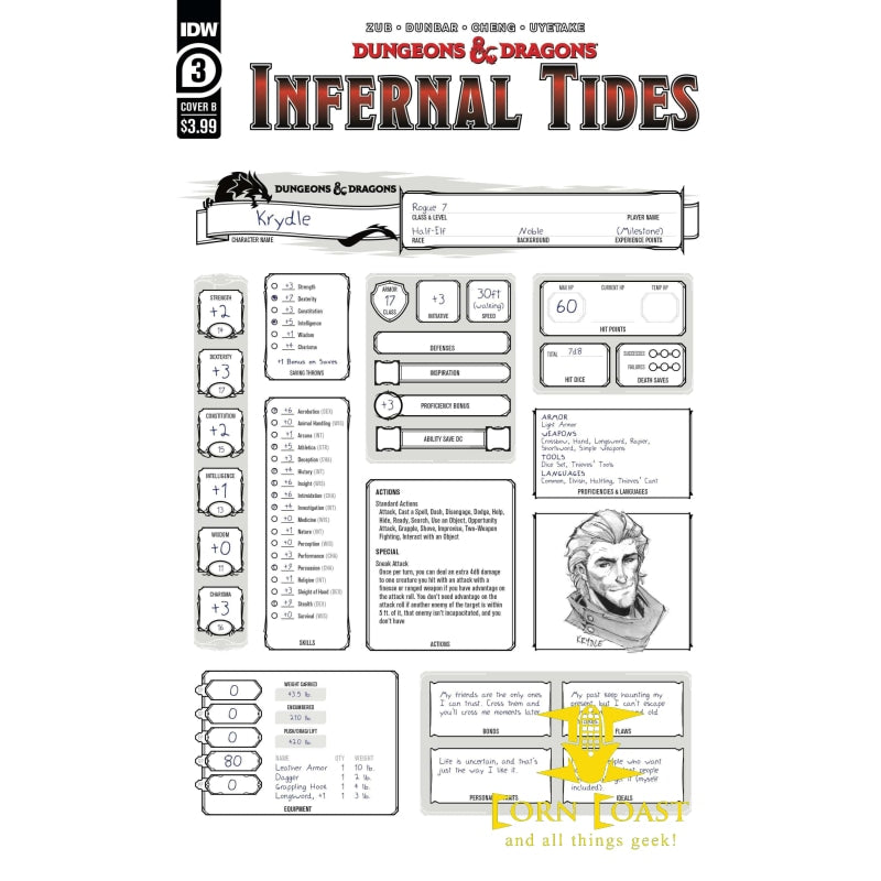 DUNGEONS & DRAGONS INFERNAL TIDES #3 (OF 5) CVR B CHARACTER - Corn Coast Comics