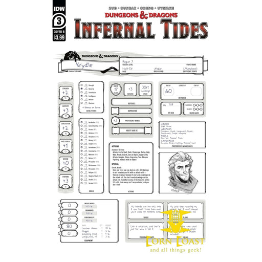 DUNGEONS & DRAGONS INFERNAL TIDES #3 (OF 5) CVR B CHARACTER - Corn Coast Comics