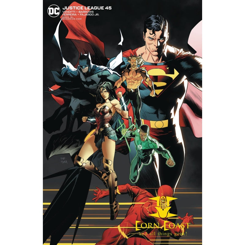 JUSTICE LEAGUE #45 DAN MORA VAR ED - Corn Coast Comics