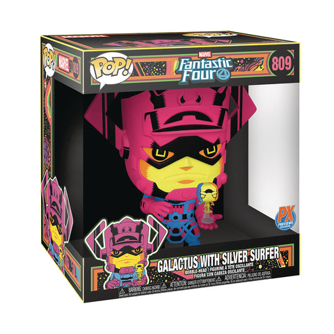 POP JUMBO MARVEL GALACTUS W/SURFER PX BLACK LIGHT 10IN FIG