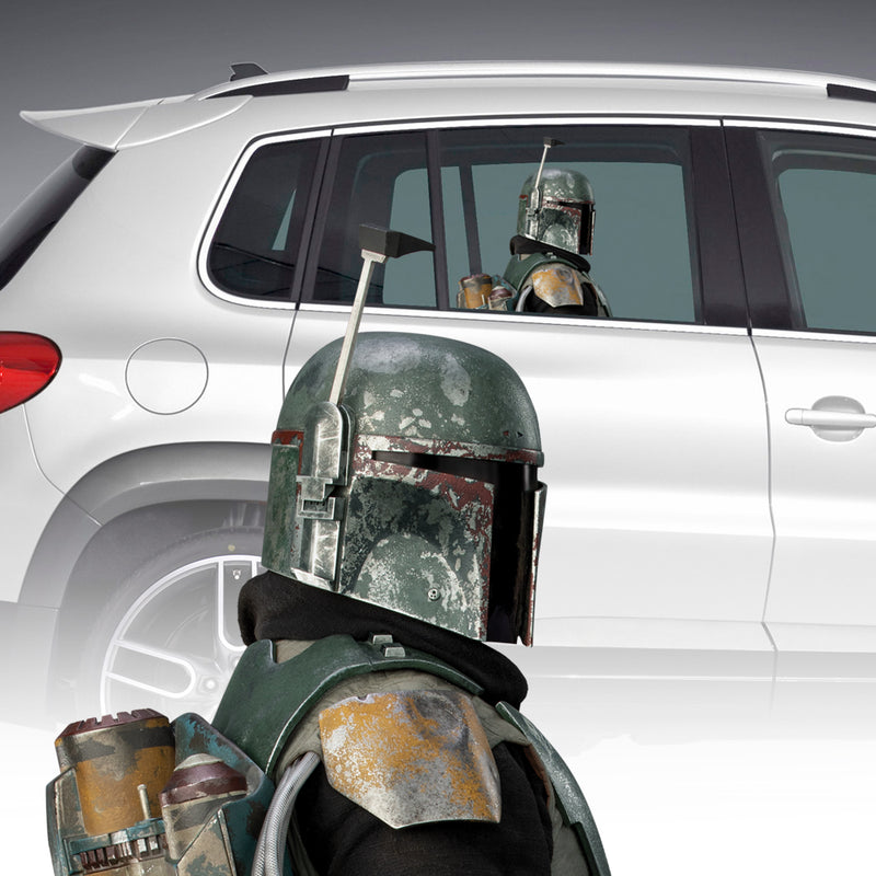 SW MANDALORIAN BOBA FETT RE-ARMORED PASSENGER WINDOW DECAL