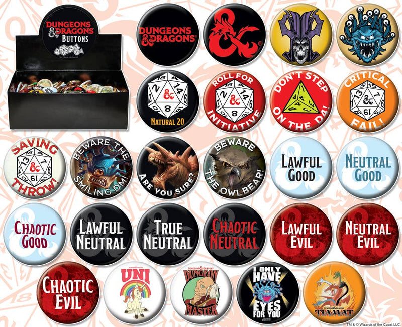 Dungeons & Dragons 144 Piece Button Assortment