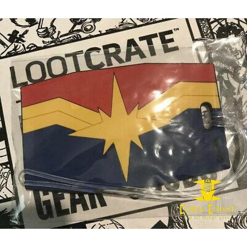 CAPTAIN MARVEL Logo Travel Bag Luggage Tag / School I.D. 