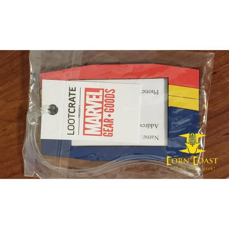 CAPTAIN MARVEL Logo Travel Bag Luggage Tag / School I.D. 