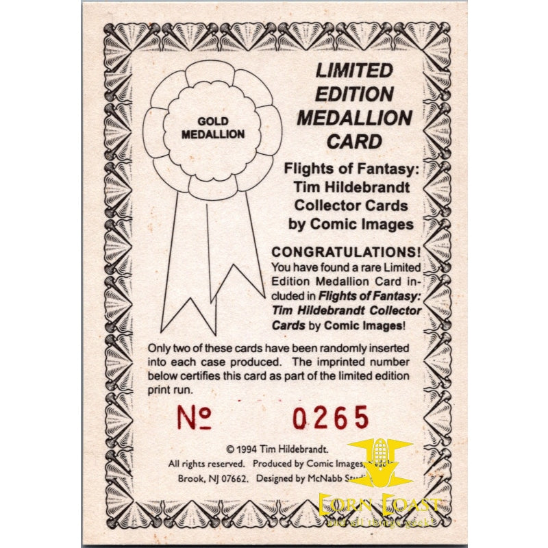 COMIC IMAGES MEDALLION CARD for TIM HILDEBRANDT FLIGHTS OF 