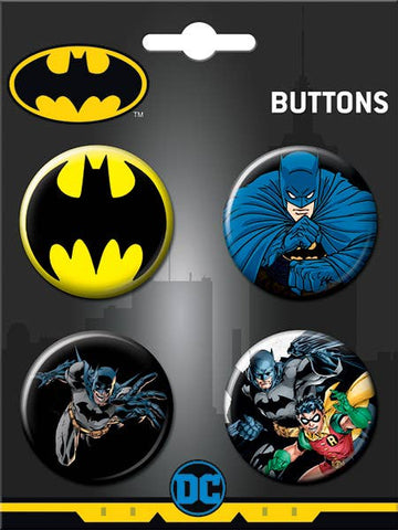 DC Comics Batman Four Button Pin Set