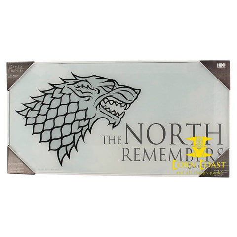 GAME OF THRONES NORTH REMEMBERS TEMPERED GLASS POSTER - 