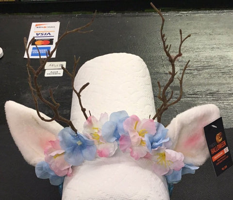 Dears ears with flowers Halloween headband