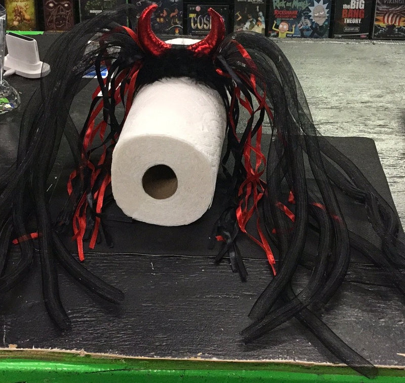 Happy Halloween Devil horns light up head boppers