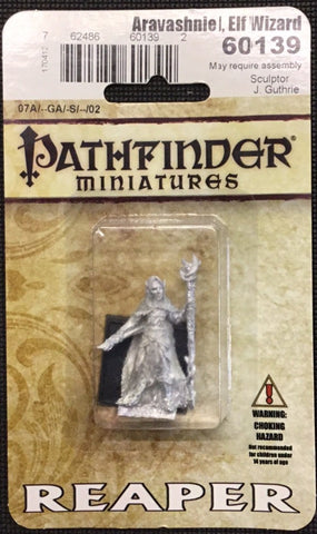 Aravashniel Elf Wizard Pathfinder metal mini