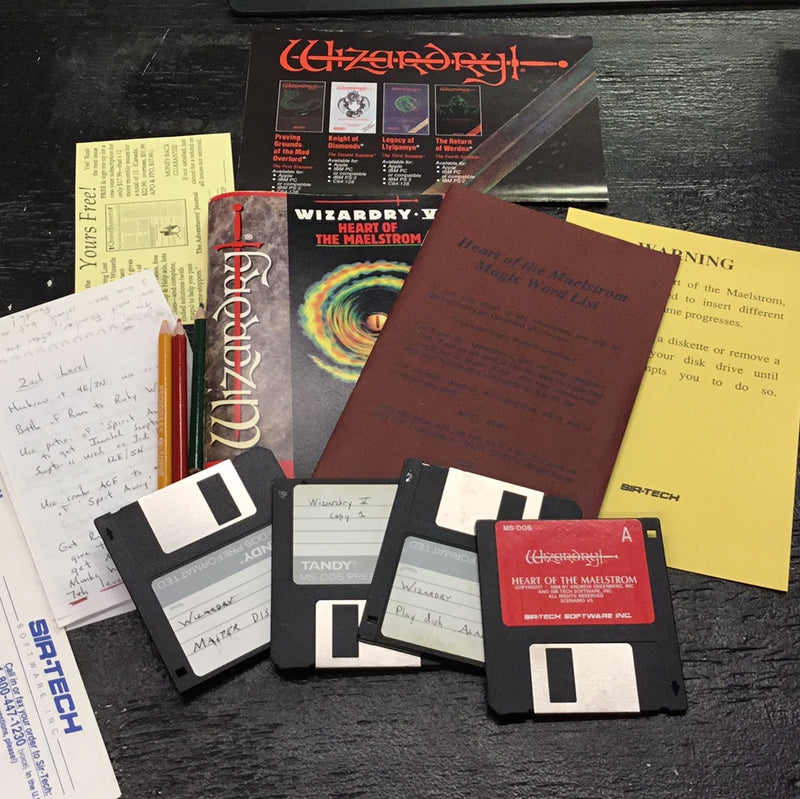 WIZARDRY V:HEART OF THE MAELSTROM DOS 3.5" DISC