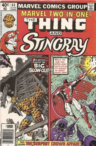 Marvel Two-in-One featuring Thing and Stingray (vol 1) #64 VF