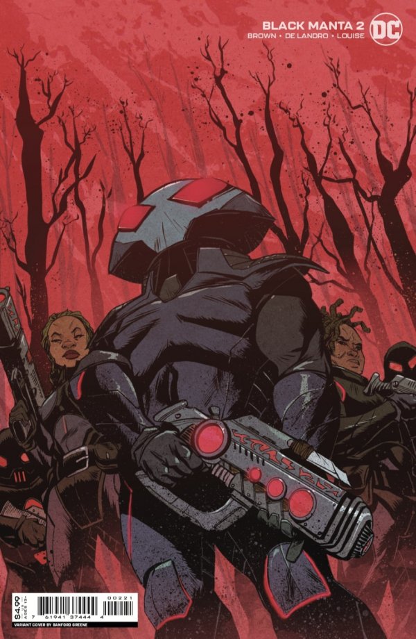 Black Manta #2 (of 6) Sanford Greene Card Stock Variant NM