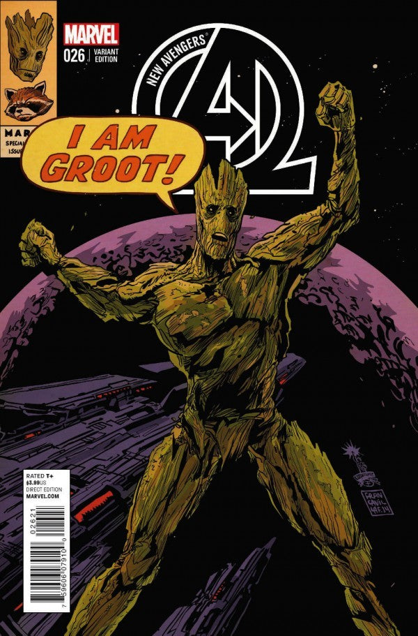 New Avengers (vol 3) #26 Rocket Raccoon and Groot Variant NM