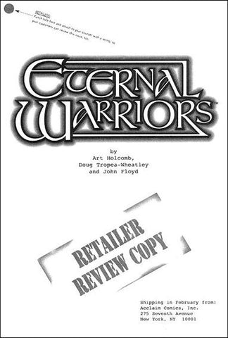 Eternal Warriors Retailer Preview Copy NM