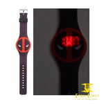 Deadpool Logo Black Strap LED Watch - Corn Coast Comics