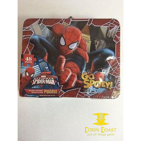 Marvel Ultimate Spider-Man Tin Lunch Box With 48 Piece 