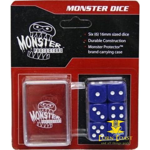 Monster Dice Blue 6 dice - Corn Coast Comics