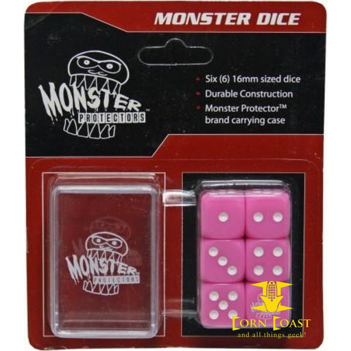 Monster Dice Pink 6 Dice - Corn Coast Comics
