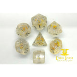 Old School 7 Piece DnD RPG Dice Set: Infused - Iridescent 