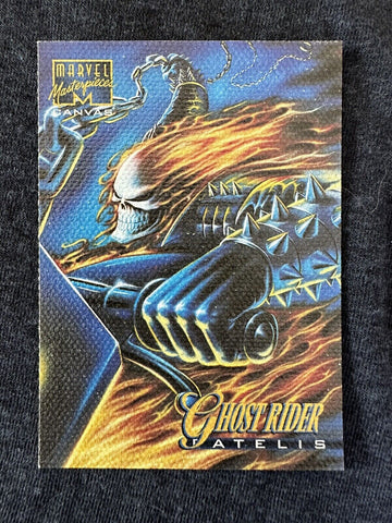 1995 MARVEL MASTERPIECES - CANVAS CARD - ( 8 OF 22 ) Ghost Rider