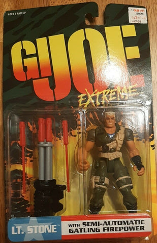 GI Joe Extreme Lt Stone Semi-Automatic Gatling Firepower Kenner 1995