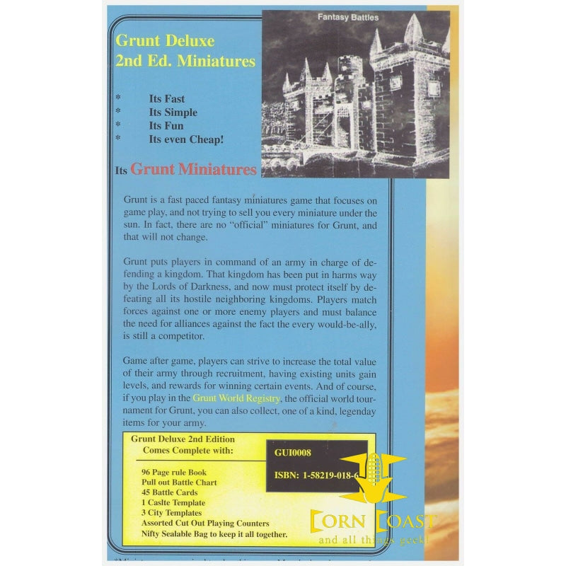 Grunt Deluxe 2nd Edition: Fantasy Battles Miniatures Fantasy War Game - Corn Coast Comics