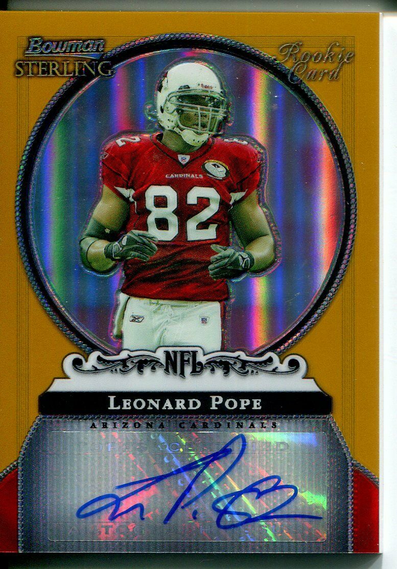 2006 Bowman Sterling Gold Rookie Autographs #LP Leonard Pope 751/900