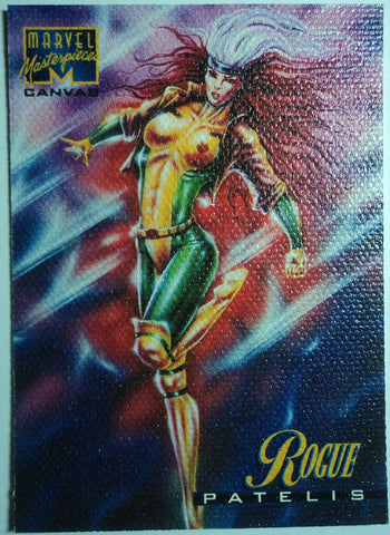 1995 MARVEL MASTERPIECES - CANVAS CARD - ( 18 OF 22 ) ROGUE