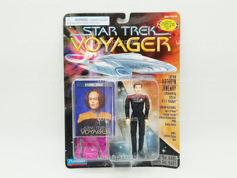 Star Trek Voyager B'elanna Torres Action Figure Card Error Kathryn Janeway