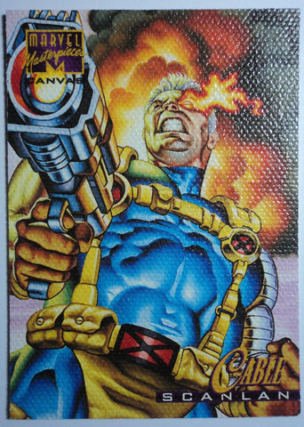 1995 MARVEL MASTERPIECES - CANVAS CARD - ( 4 OF 22 ) Cable