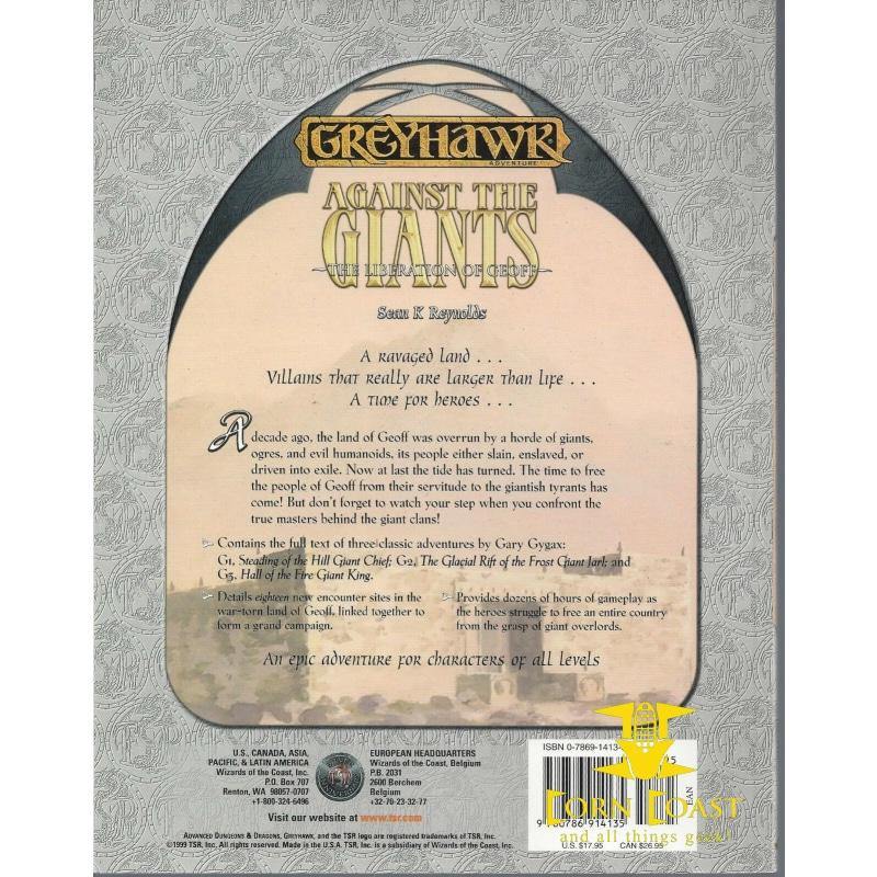 Advanced Dungeons and Dragons Ser. Accessory: Against the Giants : The Liberation of Geoff, Silver Anniversary ed. by Sean Reynolds (1999, Paperback) - Corn Coast Comics